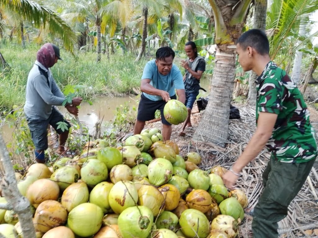 Obrolan Ringan Kopda Dede di Kebun Kelapa Jadi Kunci Perkuat Semangat Warga Tamban Bangun