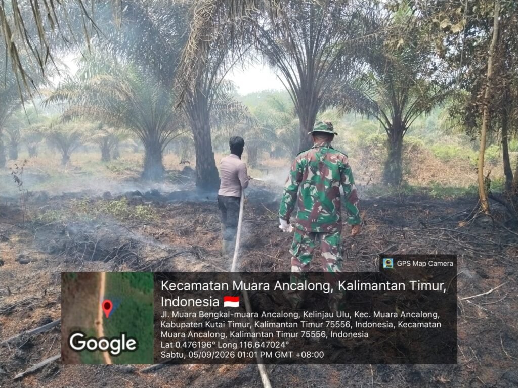 Karhutla di Jalan Poros Kelinjau Ulu, Petugas dan MPA Padamkan Api di Luas 5 Hektare